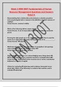 Week 2 HRM 300T Fundamentals of Human  Resource Management Questions and Answers  Rated A