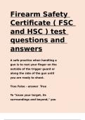 Firearm Safety Certificate ( FSC and HSC ) test questions and answers.