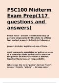 FSC100 Midterm Exam Prep(117 questions and answers).