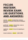 FSC100 MIDTERM REVIEW EXAM (48 QUESTIONS AND ANSWERS).