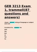 GEB 3213 Exam 1, trammell(87 questions and answers).