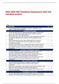 WGU D026 VBC Readiness Assessment 2024 with complete solution