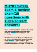 MH701 Safety Exam 1 Review exam(25 questions with 100- correct answers).