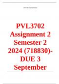 PVL3702 Assignment 2 QUIZ (COMPLETE ANSWERS) Semester 2 2024 (718830)- DUE 3 September 2024 ; 100% TRUSTED Complete, trusted solutions and explanations. Ensure your success with us.. 