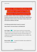 STUDY BUNDLE FOR; Salesforce Administrator Certification Exams Questions with Correct Verified Answers 