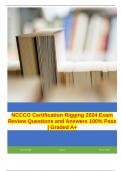 NCCCO Certification Rigging 2024 Exam Review Questions and Answers 100% Pass | Graded A+