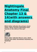 Nightingale Anatomy Final Chapter 13 & 14(with answers and diagrams).