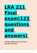 LRA 211 Final exam(123 questions and answers).