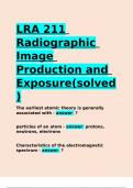 LRA 211 Radiographic Image Production and Exposure(solved).