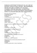 SCNM Q4 CAPSTONE PHYSIOLOGY Q1, Q2, AND Q3 REVIEW, SCNM Q4 FINAL REVIEW - BIOCHEM/MGEN, WATER SOLUBLE VITAMINS, FAT SOLUBLE VITAMINS, LIPID METABOLISM-- B OXIDATION/ KETONES/ FATTY ACID SYNTHESIS/ CHOLESTEROL, INTRO TO LIPID METABOLISM AND CHOLESTEROL