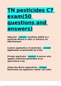 TN pesticides C7 exam(50 questions and answers).