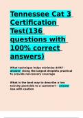 Tennessee Cat 3 Certification Test(136 questions with 100- correct answers).