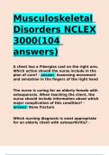 Musculoskeletal Disorders NCLEX 3000(104 answers).