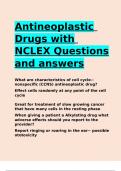 Antineoplastic Drugs with NCLEX Questions and answers.