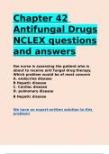 Chapter 42 Antifungal Drugs NCLEX questions and answers.