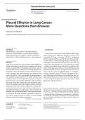 Pleural Effusion in Lung Cancer: More Questions than Answers 