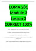 LOMA 281 Module 3 Lesson 3 CORRECT 100%