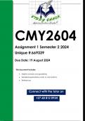 CMY2604 Assignment 1 (QUALITY ANSWERS) Semester 2 2024