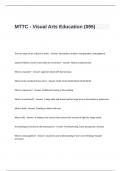 MTTC - Visual Arts Education (095) Exam Questions and Answers