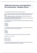 C949 Data Structures and Algorithms Pre-Assessment - Multiple Choice Questions with correct Answers