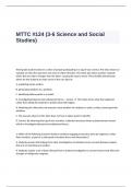 MTTC -124 Exam Questions and Answers (3-6 Science and Social Studies)