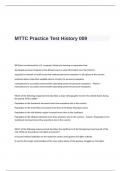 MTTC Practice Test Questions and Answers- History 009