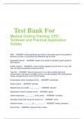 Test Bank For Medical Coding Training: CPC Textbook and Practical Application Combo