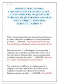 HOOTSUITE PLATFORM  CERTIFICATION EXAM 2024 ACTUAL  EXAM COMPLETE 200 QUESTIONS  WITH DETAILED VERIFIED ANSWERS  (100% CORRECT ANSWERS) /  ALREADY GRADED A+