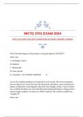 MKTG 3701 EXAM 2024 WITH GUARANTEED ACCURATE ANSWERS |VERIFIED