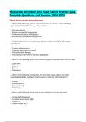 Myocardial Infarction And Heart Failure Practice Quiz. Complete Questions and Answers 2024-2025.