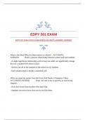 EDPY 301 EXAM WITH GUARANTEED ACCURATE ANSWERS |VERIFIED