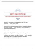 EDPY 301 QUESTIONS WITH GUARANTEED ACCURATE ANSWERS |VERIFIED