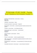  PTCB EXAM- STUDY GUIDE - Practice Exam Questions And Answers Graded A+.