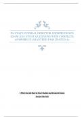 PA STATE FUNERAL DIRECTOR JURISPRUDENCE EXAM 2024 STUDY QUESTIONS WITH COMPLETE ANSWERS GUARANTEED PASS | RATED A+