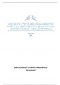 OHIO STATE LAWS EXAM FUNERAL DIRECTOR LATEST 2024 COMPLETE STUDY QUESTIONS AND ANSWERS (GUARANTEED PASS) | RATED A+