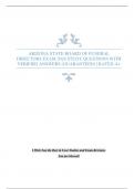 ARIZONA STATE BOARD OF FUNERAL DIRECTORS EXAM 2024 STUDY QUESTIONS WITH VERIFIED ANSWERS (GUARANTEED) | RATED A+