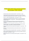      PTCB 2023-2024 Study Guide Questions And Answers 100% Verified.