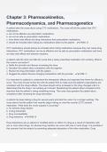 Chapter 3 Pharmacokinetics, Pharmacodynamics, and Pharmacogenetics Questions &Exam (elaborations) answers 100% satisfaction guarantee