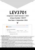 LEV3701 Assignment 2 (ANSWERS) Semester 2 2024 - DISTINCTION GUARANTEED