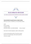 E/L/G 0400| ICS 400 EXAM WITH GUARANTEED ACCURATE ANSWERS |VERIFIED