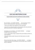 SOC100 MIDTERM EXAM WITH GUARANTEED ACCURATE ANSWERS