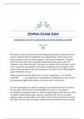 EDPNA EXAM 2024 WITH GUARANTEED ACCURATE ANSWERS |VERIFIED