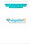 NUR 216 - Module 4 EXAM 2024/2025 WITH 100% VERIFIED SOLUTIONS HEALTH ASSESSMENT