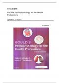 Test Bank- Gould's Pathophysiology for the Health Professions 6th Edition (Hubert ,2017) All Chapters|| Instant Download