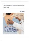 Test Bank -Bates’ Guide To Physical Examination and History Taking 13th Edition (AUTHOR: Bickley ,2024) All Chapters || Instant Download