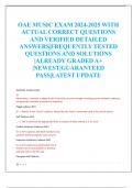 OAE MUSIC EXAM 2024-2025 WITH  ACTUAL CORRECT QUESTIONS  AND VERIFIED DETAILED  ANSWERS|FREQUENTLY TESTED  QUESTIONS AND SOLUTIONS  |ALREADY GRADED A+ |NEWEST|GUARANTEED  PASS|LATEST UPDATE