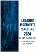 LCR4802 Assignment 1 Semester 2 2024 | Due 15 August 2024