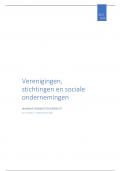 Verenigingen, stichtingen en sociale ondernemingen - Lesnotities (zeer uitgebreid) + inhoudstafel + examenvragen (MANAMA Vennootschapsrecht KU LEUVEN) (18/20)