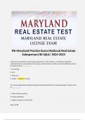 PSI Maryland Practice Exam (National Real Estate Salesperson) 80 Q&A/ 2024-2025 