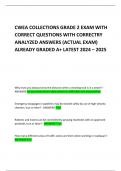 CWEA COLLECTIONS GRADE 2 EXAM WITH CORRECT QUESTIONS WITH CORRECTRY ANALYZED ANSWERS (ACTUAL EXAM) ALREADY GRADED A+ LATEST 2024 – 2025